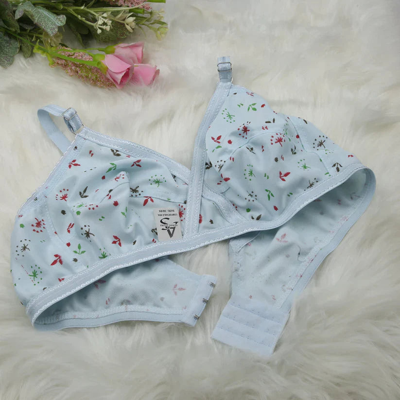 4-Piece Summer Fabric Printed jersy Bra Set